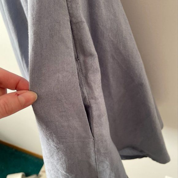 UO Kimchi Blue Chambray Fit & Flare Dress Sz 2 - Picture 7 of 9